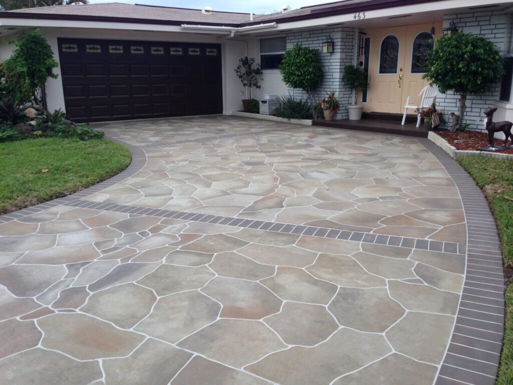 Patio and driveway